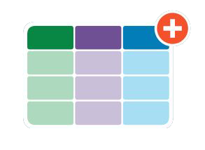 Icon of a colored chart representing the Universal Design for Learning Graphic Organizer