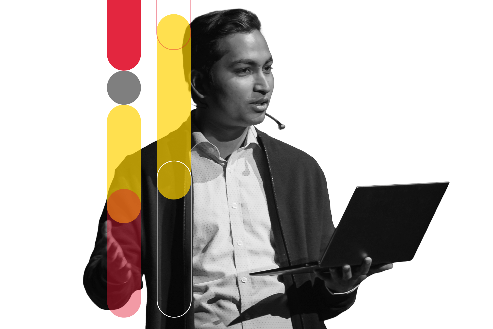 Man talking in microphone